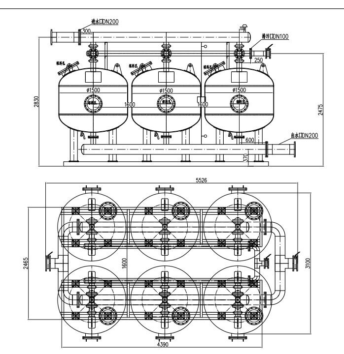 多罐浅层砂大通量过滤器